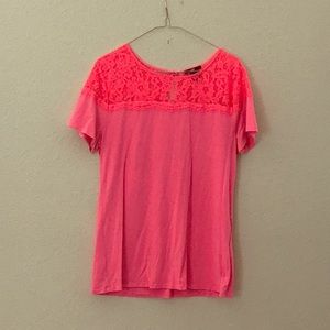 Bright pink T-shirt